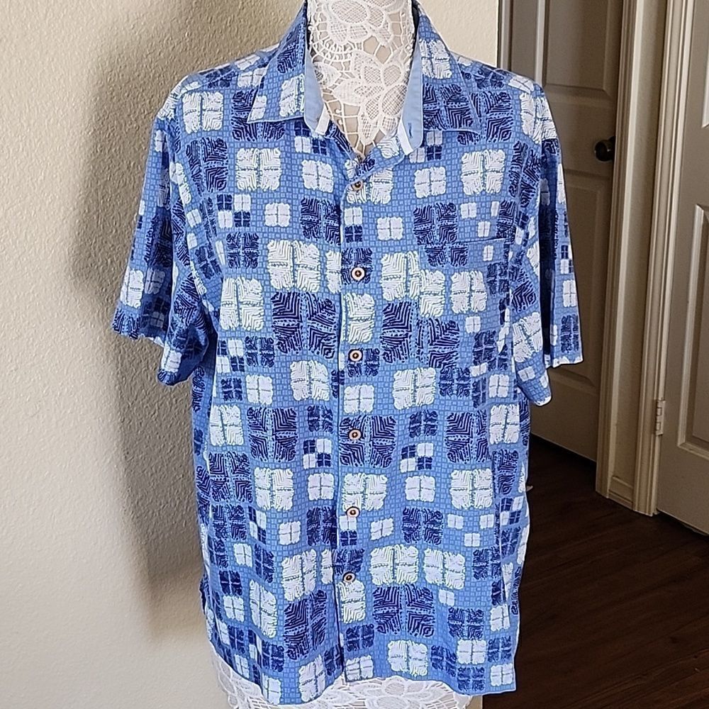 Nat Nast Silk Blend Aloha Shirt Resort Wear Tropical Vacation Vibes Size Large